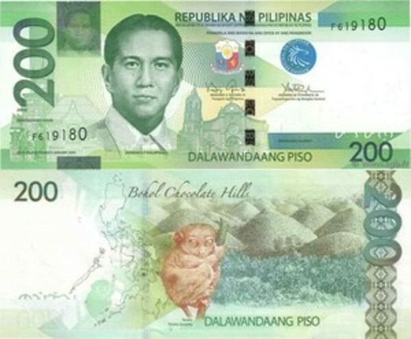 Hình ảnh tờ 200 peso philippines