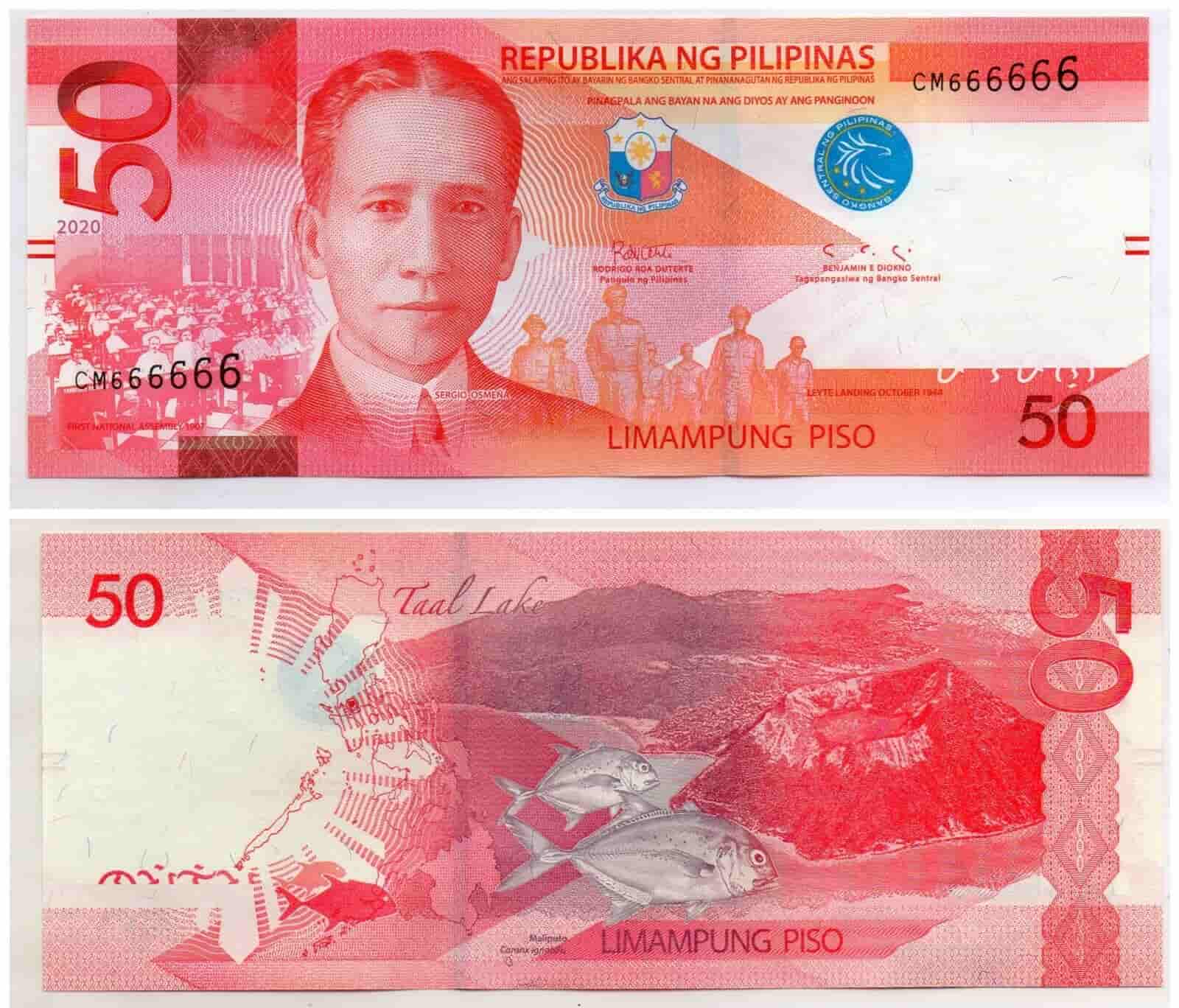 Hình ảnh tờ 50 peso philippines