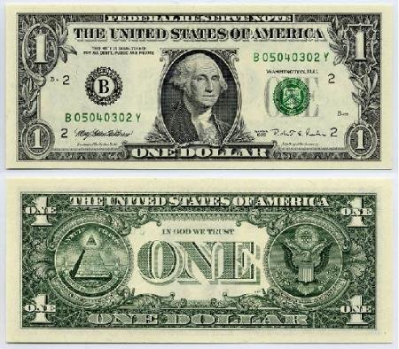 Hình ảnh tờ tiền 1 USD