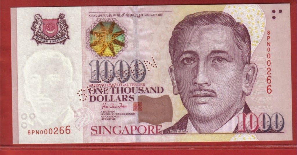 Mệnh giá tiền $1000 Singapore
