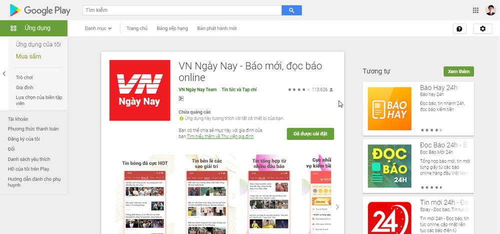 App VN Ngày Nay kiếm tiền online