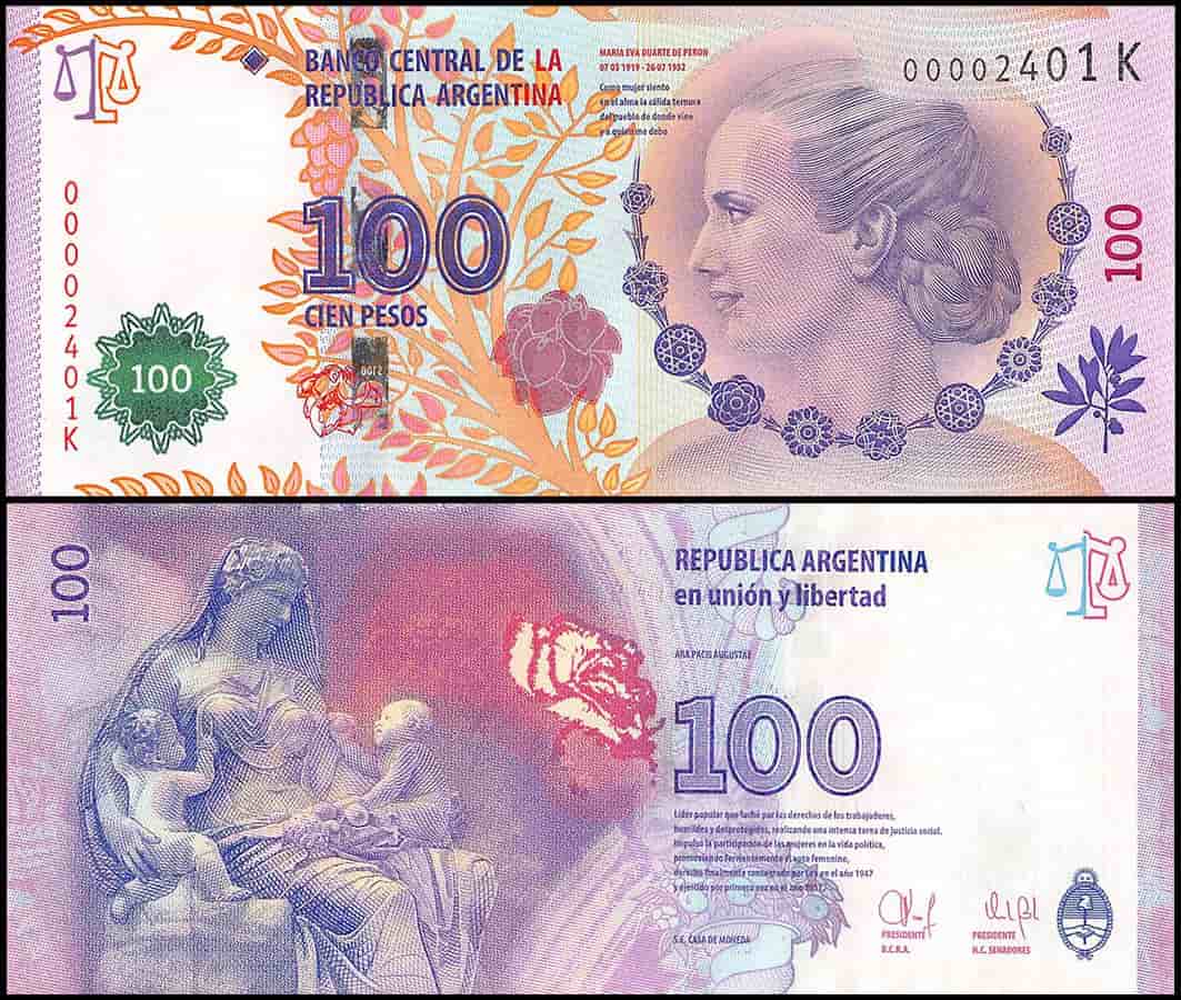 Hình ảnh tờ 100 Peso Argentina
