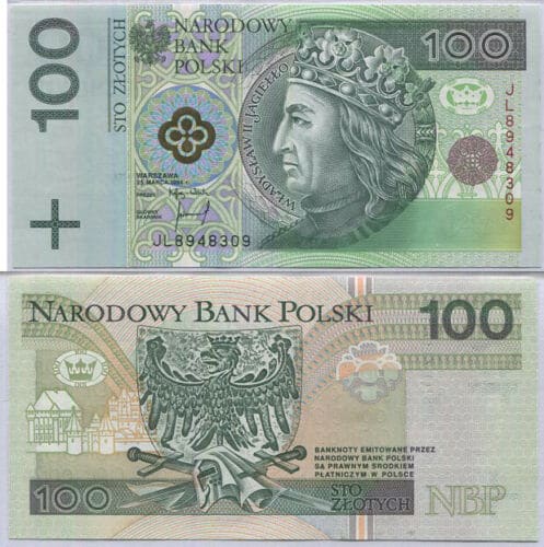 Hình ảnh tờ 100 Zlotych Ba Lan