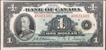 1 Đô La Canada tiền cũ