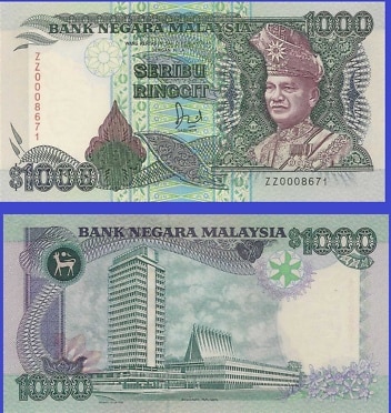 Ảnh Tiền 1000 Malaysia