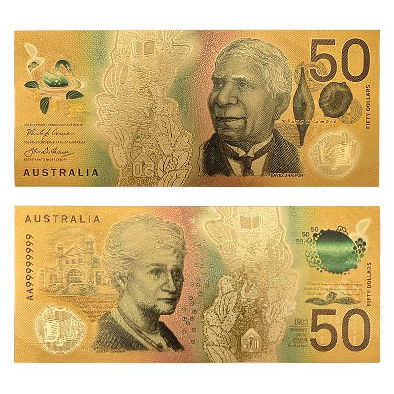 Hai mặt tờ 50 Đô Úc