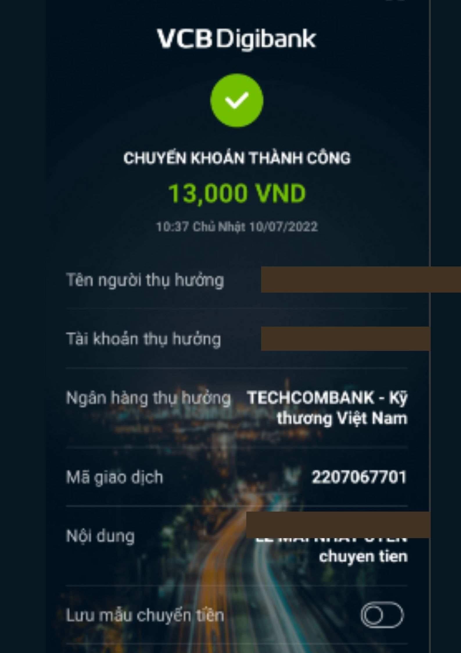 Hình Ảnh Chuyển 12k Thành Công Vietcombank