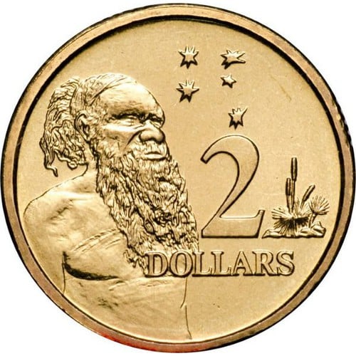 Mặt sau đồng 2 Đô Úc