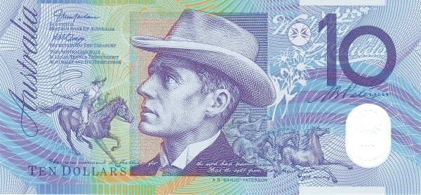 Mặt trước 10 Đô Úc