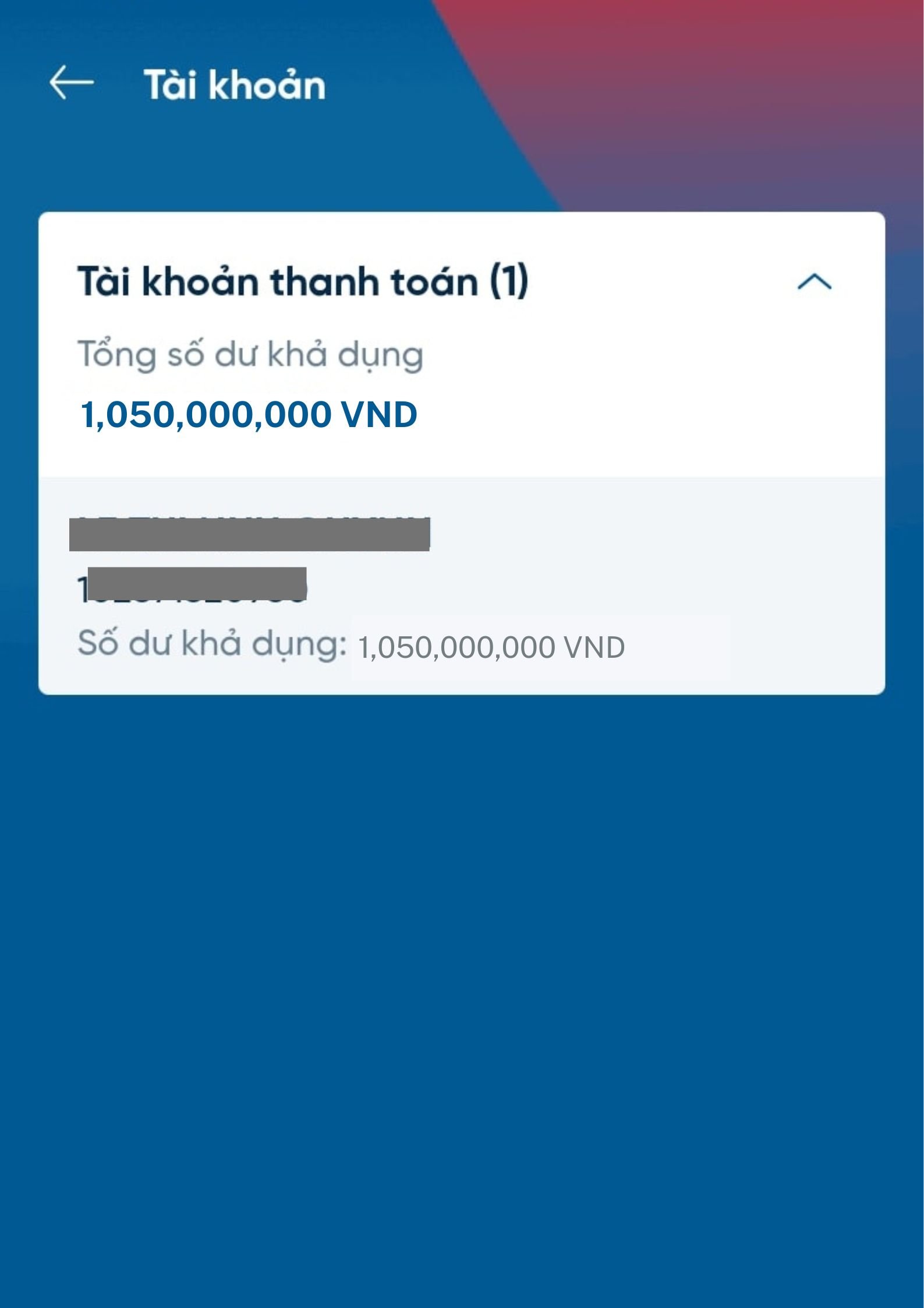 Số Dư Tài Khoản Vietinbank hơn 1 tỷ