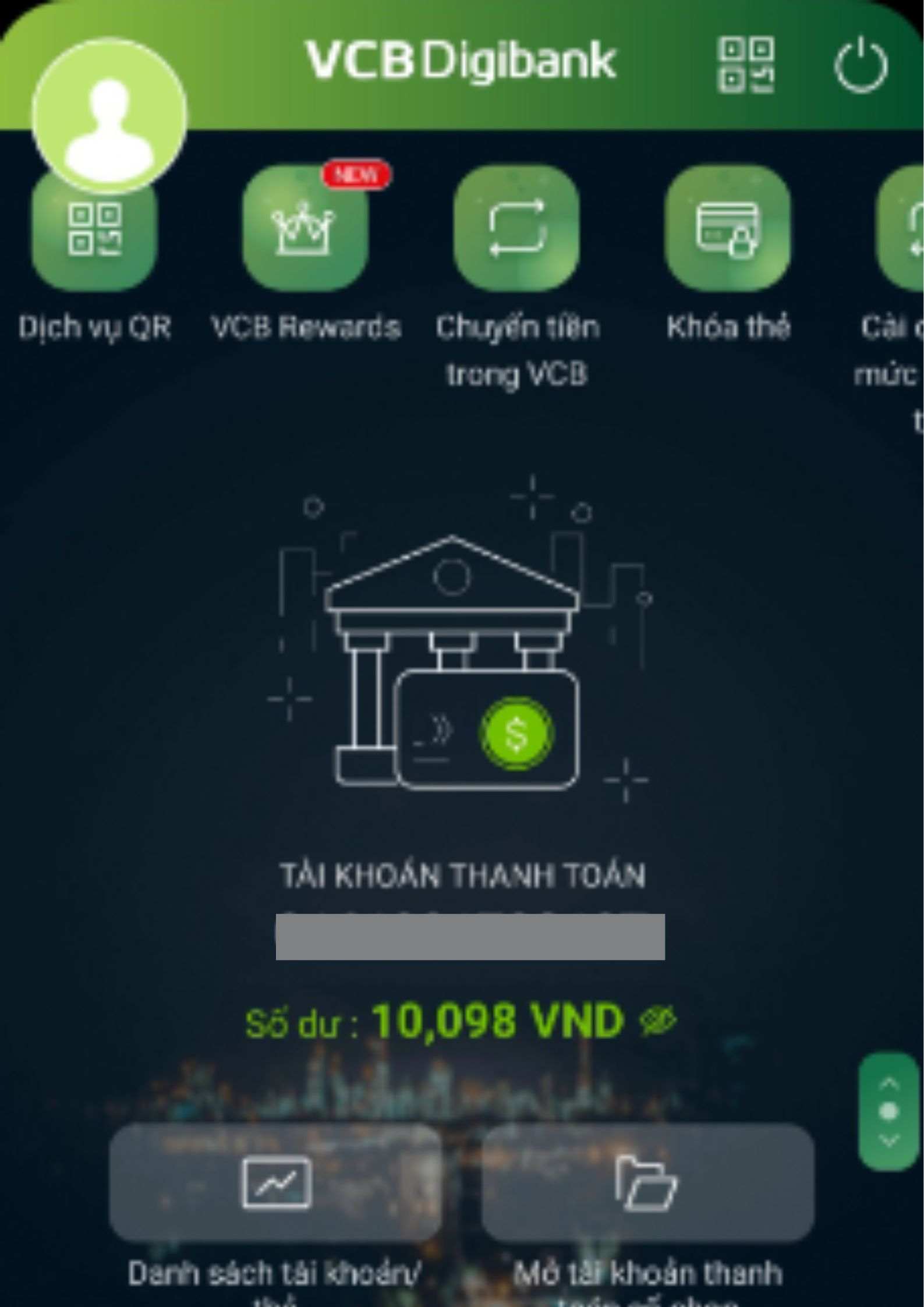 Số Dư Tiền Lẻ Tài Khoản Vietcombank 10k