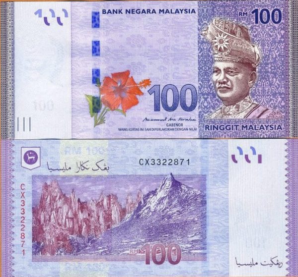 Tiền Malaysia 100 Ringgit