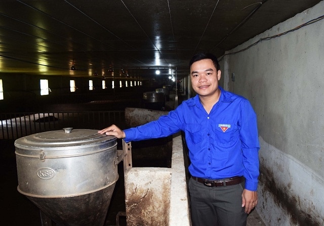 Trang trại nuôi heo khép kín đạt tiêu chuẩn của Công ty CP Chăn nuôi CP Việt Nam của anh Phan Văn Minh
