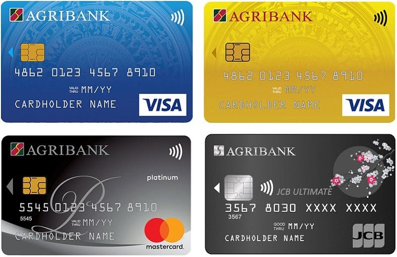 Các loại thẻ tín dụng Agribank