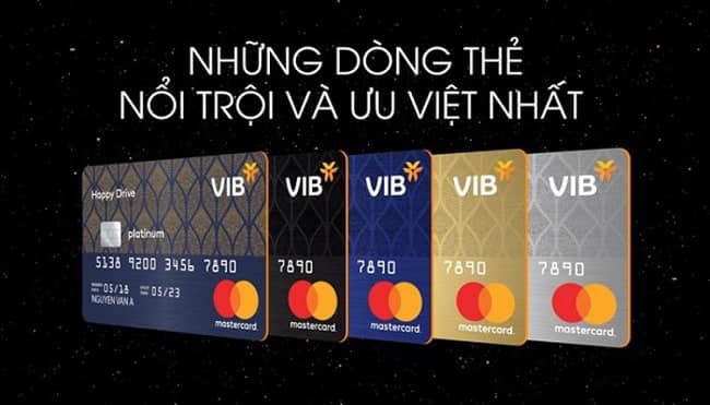 Tất cả các loại thẻ tín dụng VIB đều có thể rút tiền mặt