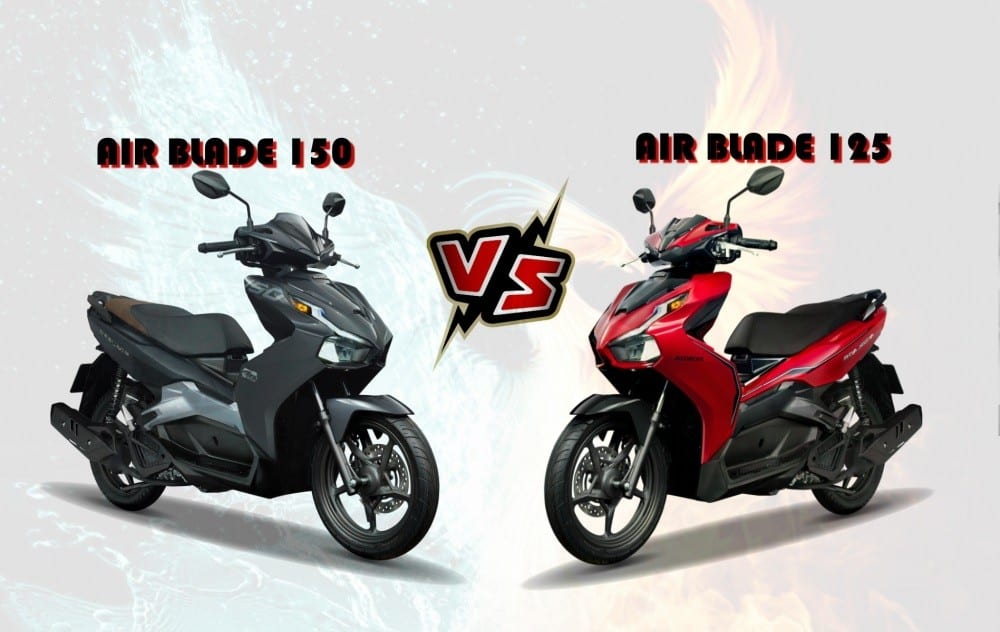 Air Blade 125cc và 150cc có nét tương đồng trong thiết kế