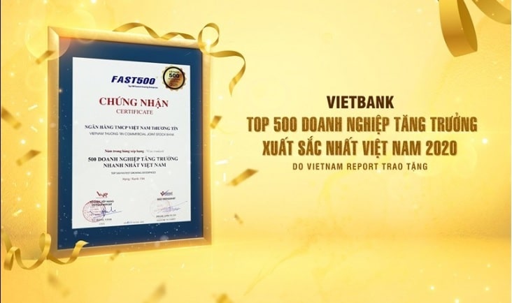Vietbank nằm trong Top 500 doanh nghiệp tăng trưởng nhanh nhất Việt Nam
