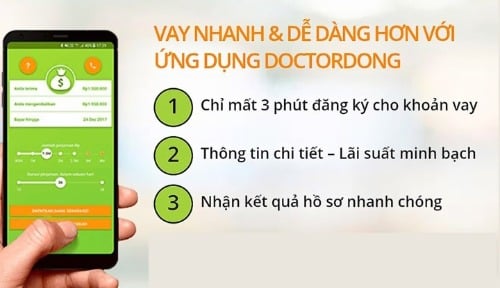 Mở ứng dụng vay tiền Doctor Đồng