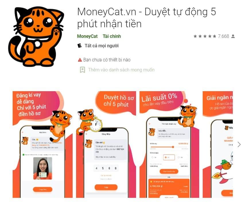 Tải app MoneyCat