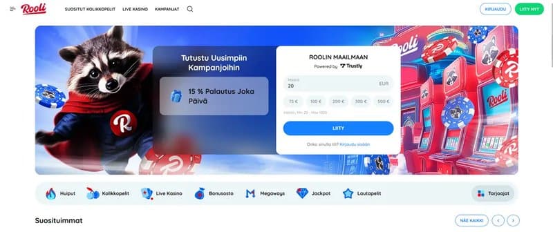 Kuva: Joki Casino Suomi - Tutki Uusimmat Ilmainen Kierroksia ja Bonuksia