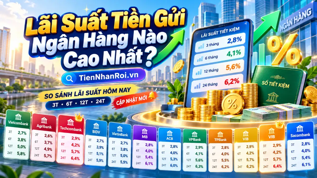 Lãi suất gửi tiết kiệm ngân hàng